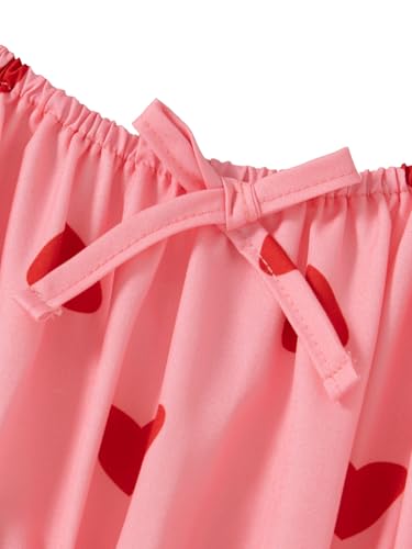 Little Girl Summer Floral Dress 2025 Puff Sleeve Girls Casaul Printed A-line Flowy Sundress3