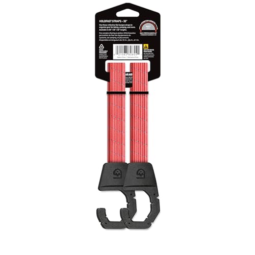 Image of Gear AID Holdfast Bungee Strap, Organize Your Garage and Gear for Biking, Camping, Hunting, Exercise, Paddling and More, Orange Reflective