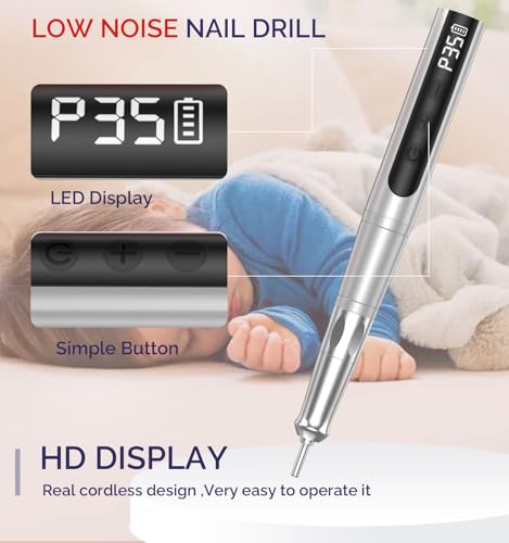 Taladro de uñas inalámbrico con motor sin núcleo miniatura 3