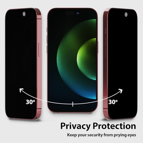 DOME GLASS Whitestone DOME AR Privacy [Super Anti-Reflection & Privacy] Tempered Glass Screen Protector for iPhone 16 Pro Max with Easy Installation Tool [1Pack]