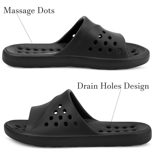 Gaatpot Shower Shoes for Womens Mens Massage Pool Slides with Arch Support Quick Drying Beach Slippers Summer Non Slip Bathroom Indoor Outdoor House Sandals with Drain Holes4