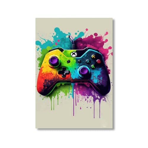 Manette de jeu décoration murale graffiti pour salle geek - 3