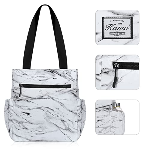 Image of KAMO Floral Tote Bag - Waterproof Lightweight Handbags Travel Shoulder Bag for Hiking Yoga Gym Swimming Travel Beach