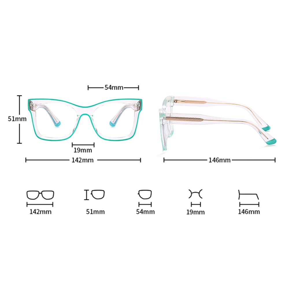 occhiali squadrati donna lenti chiare occhiali montatura donna acetato rosa trasparente