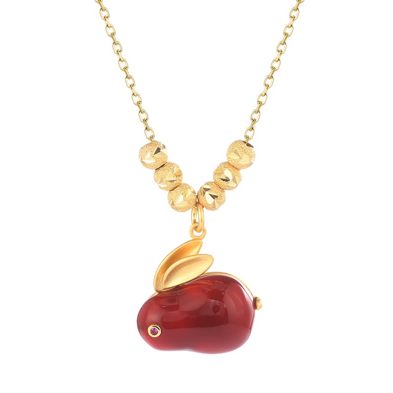 Collier de Lapin Jade en Or : le beau cadeau de Nouvel An chinois idéal