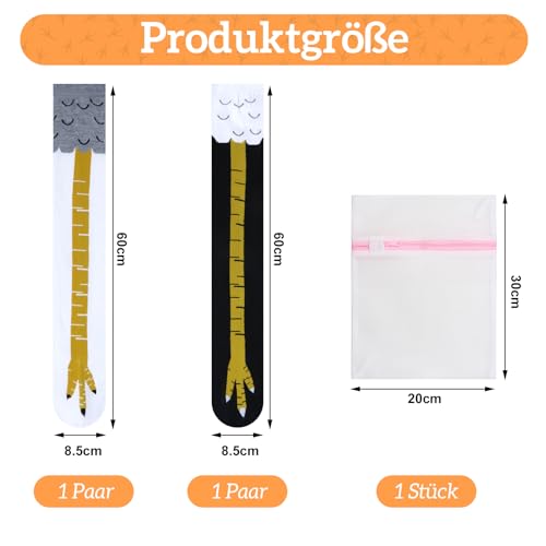 SPOKKI 2 Paar Chicken Leg Socks Fun Hühner Legs Sock, Overknee Socken Hühnerfüße Strümpfe Winter Warm, Witzig Personalisierte Wärmer Geschenke Vogel Paw Hühnerbein