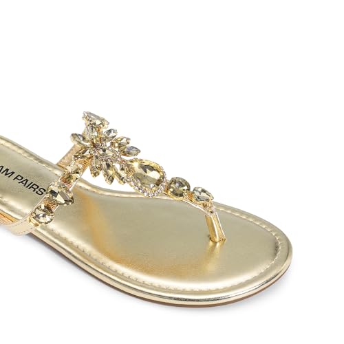 DREAM PAIRS Flip Flops for Women Dressy Rhinestone T-Strap Thong Sandals for Summers Dress Beach3