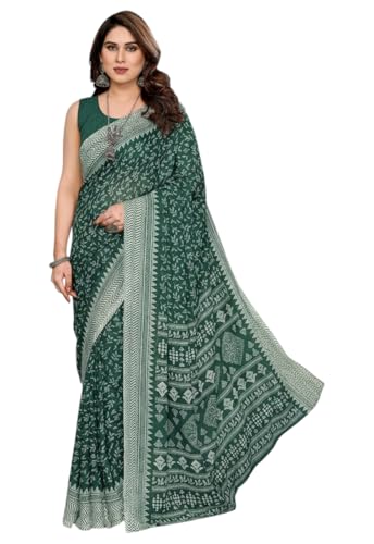 Image of Yashika Women's Georgette Saree with Blouse Piece for Traditional Ethinic Wear Sari