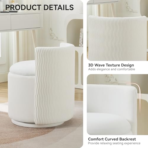 wade logan azurdee top grain swivel barrel chair