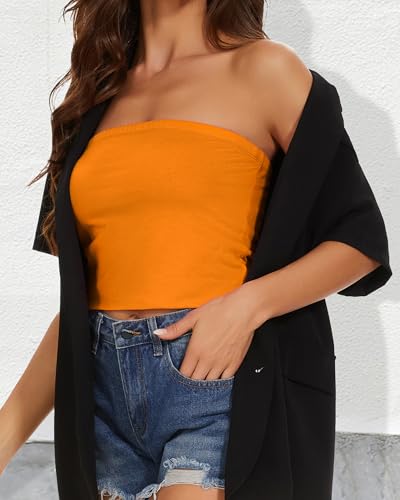 Image of Summer Tube Tops Basic Crop Tops for Women Strapless Tank Casual Tunics Sexy Short Shirts 2026