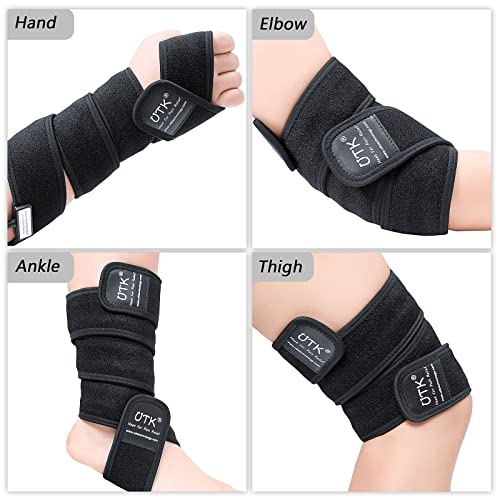 Utk Jade Infrared Heating Pad Wrap, Far Infrared Therapy Flexible Wraps For Wrist Elbow Leg And Arm - 47 X 2.4" With 8 Jade Stones, Auto Off And Mem Function #TOP5