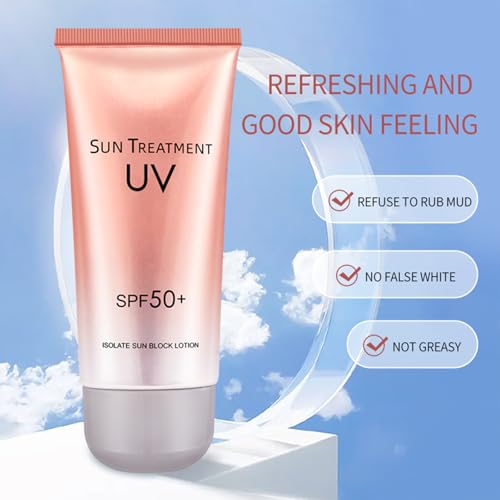 Image of Sunscreen Lotion SPF 50 PA++++ Broad Spectrum UVA /UVB Protection, Lightweight Non-Greasy, Face & Body Sun Cream for All Skin Types
