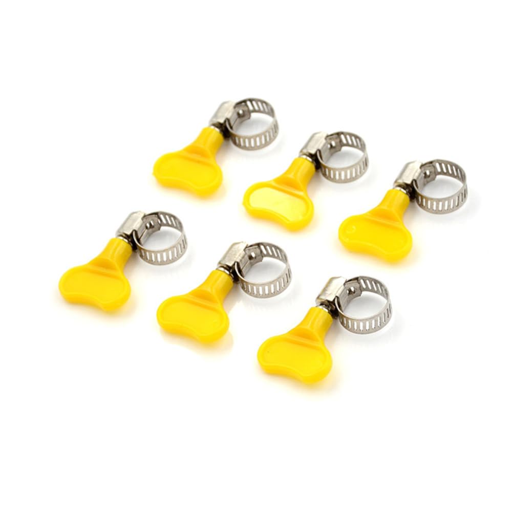 UTYP 100 pièces collier de serrage pour tube poignée en plastique collier de serrage papillon en acier inoxydable, 19,29mm