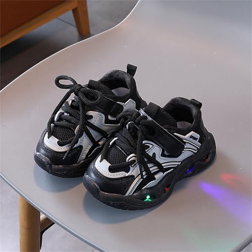 Betadog Girls Glitter Sneakers Lightweight Kids Tennis Shoes Kids Athletic Shoes Youth Girls Slip-On Athletic Sneakers (Black-1, 5.5)4