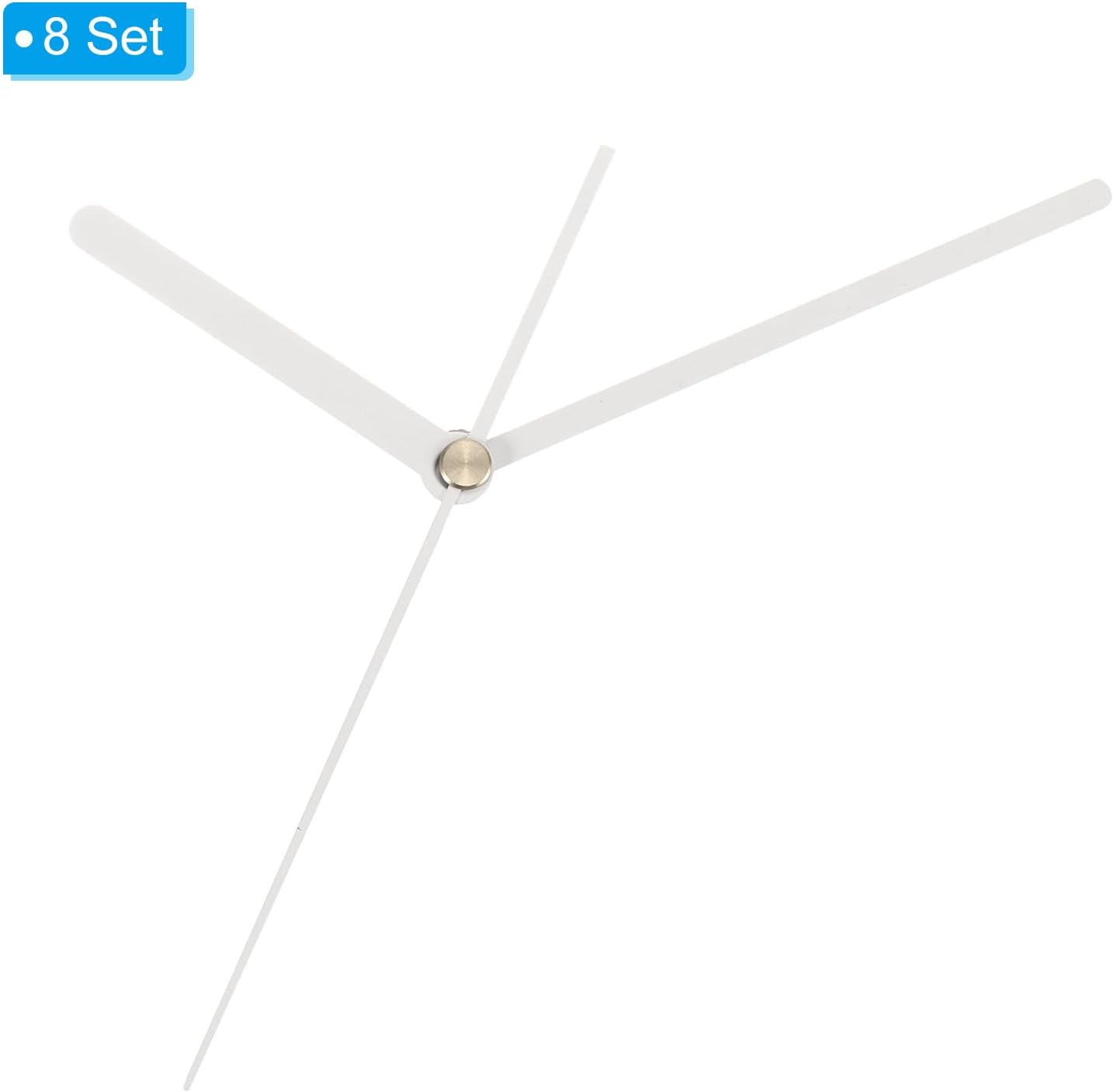 PATIKIL Replacement Clock Hands Kit, 8 Set, Aluminum, Wall Clock Hands, White
