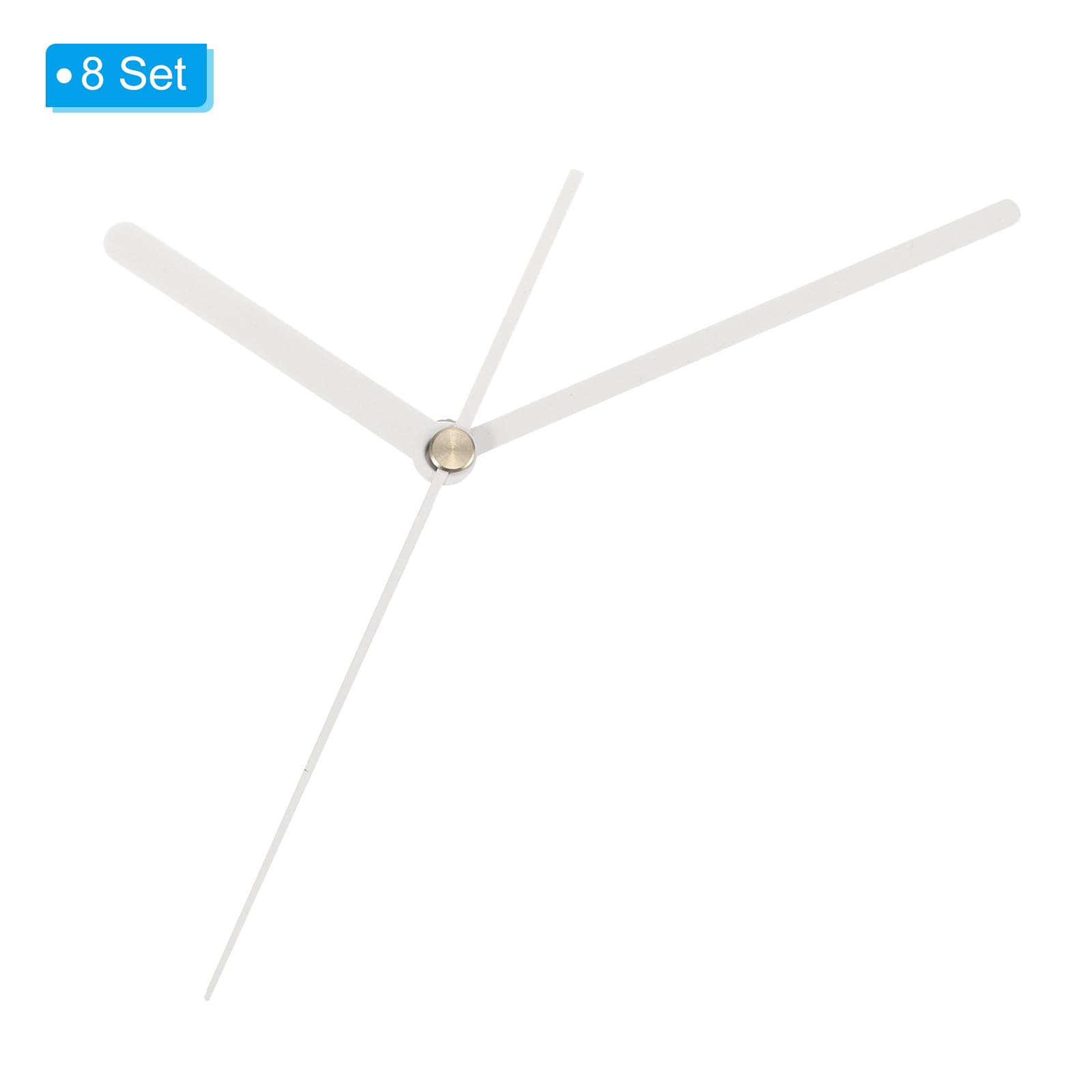 PATIKIL Replacement Clockwork Kit 8pcs Replacement Clockwork Aluminum Clock Movement Replacement Parts for Wall Clock Repair DIY White A04 - Image 3