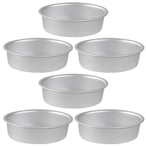 Alipis Juego de 6 Moldes Ovalados para Hornear Aleación de Aluminio Anodizado Antiadherente Tamaño Mediano Molde para Tartas de Queso Pasteles Pudines y Gelatinas Uso Doméstico y