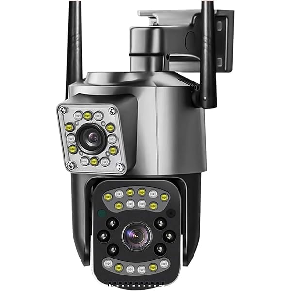 DDLC 5MP 4K 360° PTZ WiFi Ultima Outdoor Home Security Camera with Color Vision, IP66 Waterproof, Human Tracking, Two-Way Audio, Support and Multi Users View Ai Humanoid (Dual Lens PTZ)