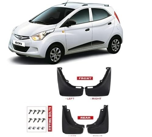 Image of O.E Quality Cup Type Mud Flaps Splash Guards Front and Rear for Hyundai Eon All Models (Set for 4)