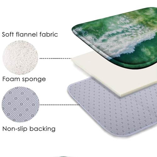 Tapis de salle de bain absorbant rapide en microfibre et mousse à mémoire YHFR - 4