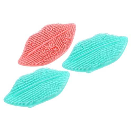 IWOWHERO Facial Cleansing Brush Kit Silicone Exfoliator for Deep Cleaning Face Wash Brush Lip Scrubber Gentle for All Skin Random Color