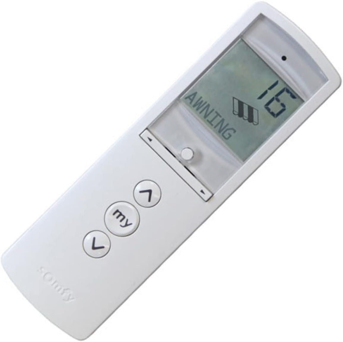 Angled view of the Somfy Telis 16 RTS remote