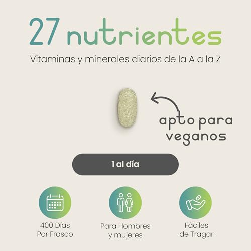 Multivitaminas Hombre Y Mujer 400 Tabletas, 27 Vitaminas Para El Cansancio Y El Cerebro, Multivitaminico Energizante, Vitaminas Mujer 60 años Y Jovenes, Suplementos Vitaminicos Para Todos, VitaBright - imagen 2