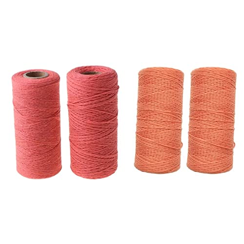 2 Rotoli 1mm Filo di ordito per Telaio in Puro Cotone da 1 mm per la Tessitura di arazzi per tappeti Artigianato Fai-da-Te Filo di ordito (Color : Grass Green)