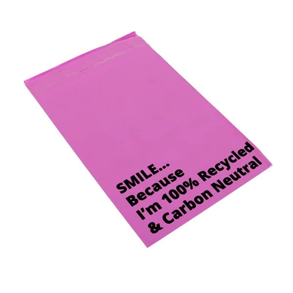 Bolsas de correo rosadas, bolsas de correo postal de plástico de polietileno con sello especial. Bolsas postales autosellantes, sobres de envío (100, 17x22 pulgadas)