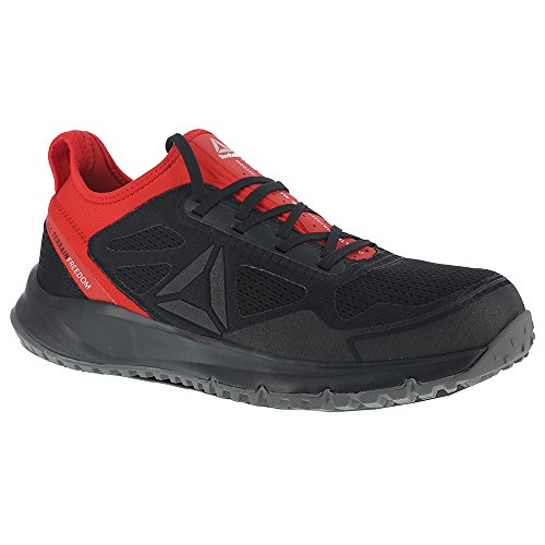 Image of Reebok Work Mens All Terrain Slip Resistant Steel Toe Work Safety Shoes Casual - Black