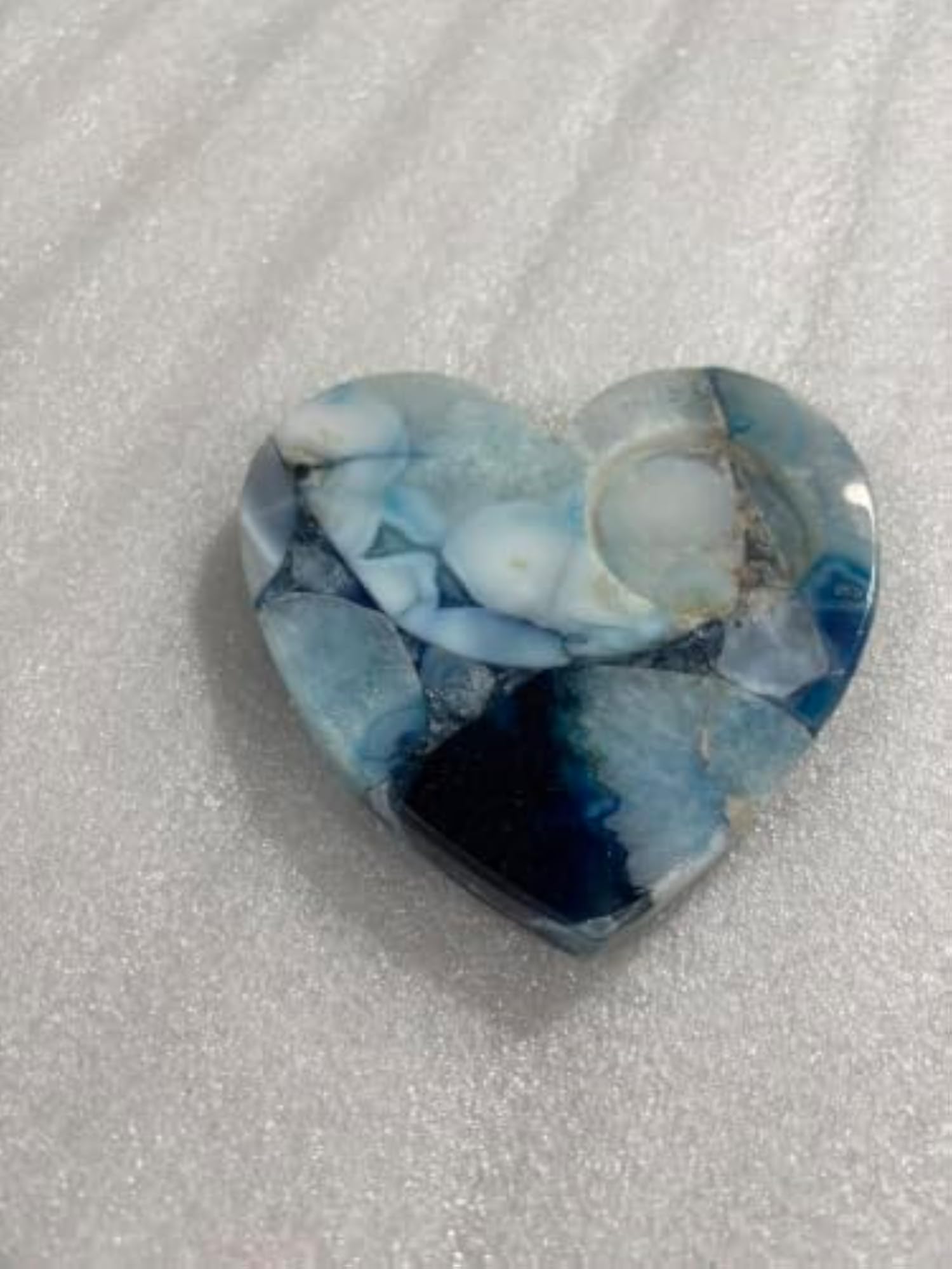 Agate Heart-Shaped Tealight Holder