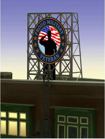 Miller Engineering33-9130 Proud Veteran Roof Top Billboard by Signs