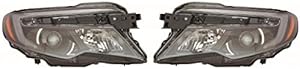 For Honda Pilot Headlight Assembly 2016 2017 2018 Pair Driver and Passenger Side Halogen w/Auto Dimming CAPA Certified For HO2502172 | 33150-TG7-A21