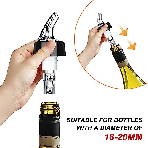 Automatic Measured Bottle Pourer,measured liquor bottle pourers for Spirits,quick shot spirits measuring pourer,Wine Cocktail Alcohol Automatic Dispenser Home Bar Tools 20ml(4 pack) - Image 4