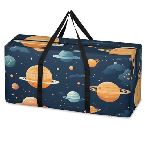 Artistic Galaxy Extra Large Moving Bags Heavy Duty Storage Bags Mystical Galaxy Cloth Wrap Around Handles Double Zipper Reusable Convenient Foldable Storage Tote for Travel Camping Space Save