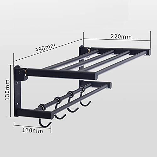 Porte-serviettes double couche pliable pour optimiser l'espace des petites douches - 5
