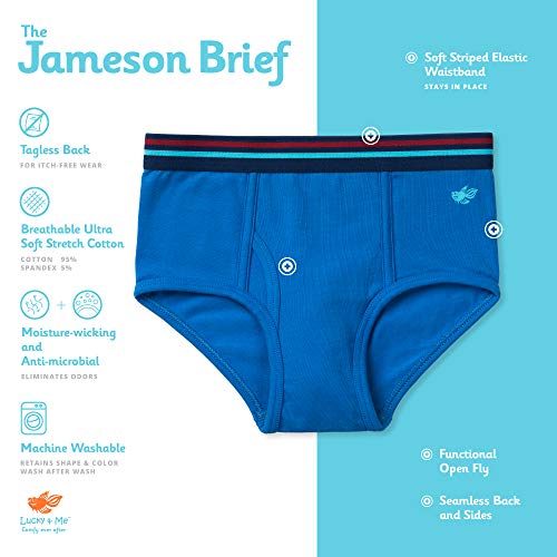 Lucky & Me | Jameson Performance Boys Brief | Children's Tagless Soft Cotton Underwear | 5 Pack2