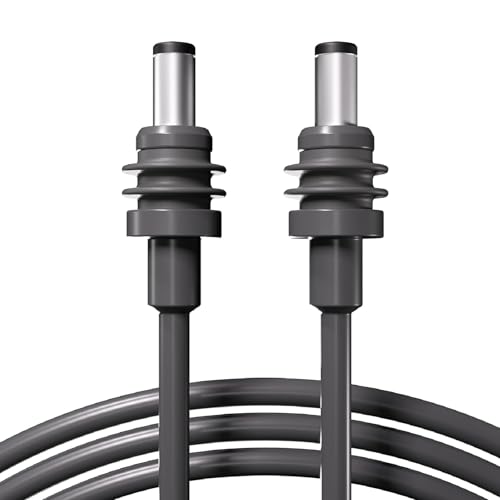 YUEHISY DC to DC Power Cable, 18AWG Rubber Copper Wire Adapter Extension Cord with Water Proof, Seamless Connectivity, for Car Monitors, Plug and Play (5m/16.4FT)