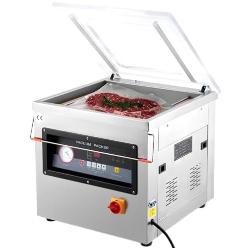 Image of Chamber Vacuum Sealer,Auto Seal,19.8 Cbm /h,900W,15.7 inch Sealing Width,Stainless Steel,Professional Food Vacuum Packaging Machine for Household and Commercial Use,For Food Preservation