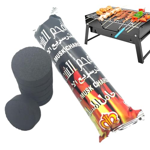 BBQ LACHSTRICKE - Schnell angezündetes Grillfleisch | Naturholzkohle, niedrige Asche, hoher Wärmedurchfluss, Grill-Brennstoff, Rauchgrill, Feuerstelle im Freien