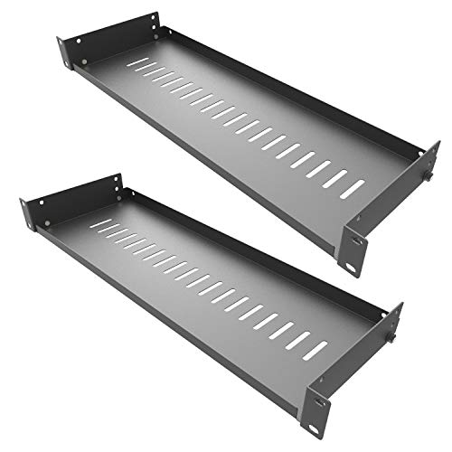 Armoire réseau ordonnée avec l'étagère en porte-à-faux 1U ventilée lot de 2 pièces