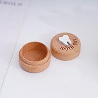 Vista 2 de GSHLLO Cajas de madera para dientes perdidos, caja de hadas de dientes de bebé, soporte de almacenamiento de dientes caídos, organizador