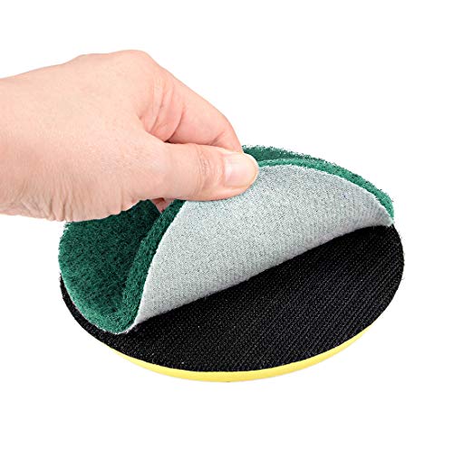 Image of uxcell 5 Inch 240 Grit Drill Power Brush Tile Scrubber Scouring Pads Cleaning Tool 5pcs (Pack of 4)