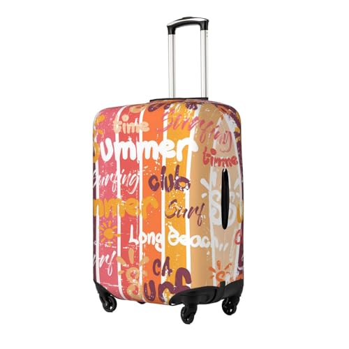 Travel Luggage Cover Spandex Suitcase Protector Bag,Abstract Colored Striped Anti-Scratch Fits 18-32 Inch Luggage, Baggage Covers For Kid And Adult,Small2