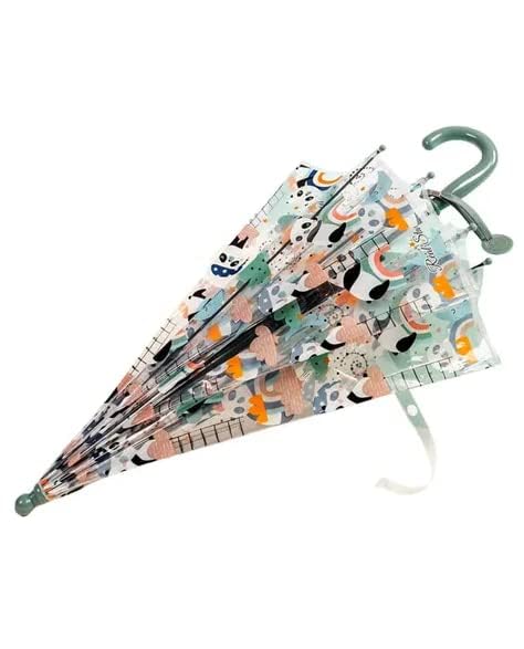 Image of Rainbow Smiling Sun Umbrellas Children Magic Cloud Transparent, See through Dome Umbrella for Children, Umbrella for Girls and Boys, Umbrella for Kids