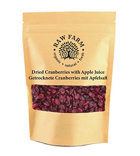 1 kg Dried Cranberries Sweetened with Apple Juice, No added Sugar