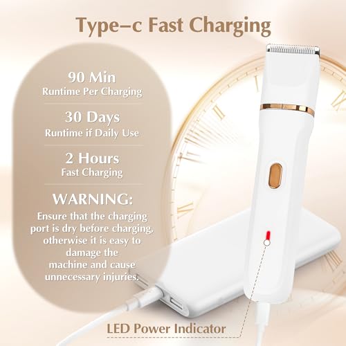 Bikini Trimmer Facial Hair Removal for Women Waterproof Electric Razor - image 6