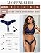 Avidlove Lace Thongs Panty Sexy Underwear For Women Thong Low Rise G-String Bikini Briefs (Navy, Medium)