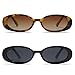 VANLINKER Polarized Retro Oval Sunglasses for Women and Men Small 90s Chic Style VL9580