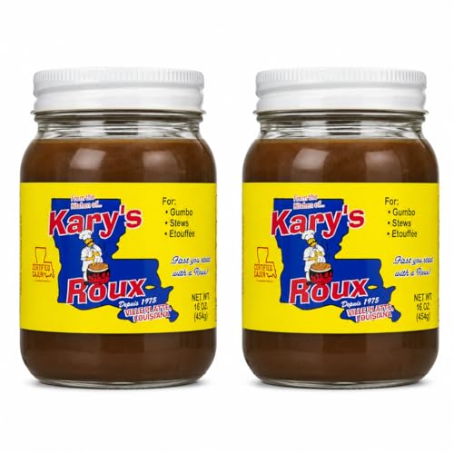 Karys Original Roux 16oz (Pack of 2) - Rich and Authentic Cajun Flavor - Best For Gumbo Stews and Etouffee - Elevate your cooking with the rich and flavorful Karys Roux